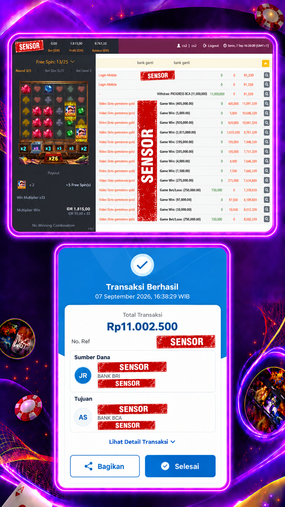 Bukti Jackpot