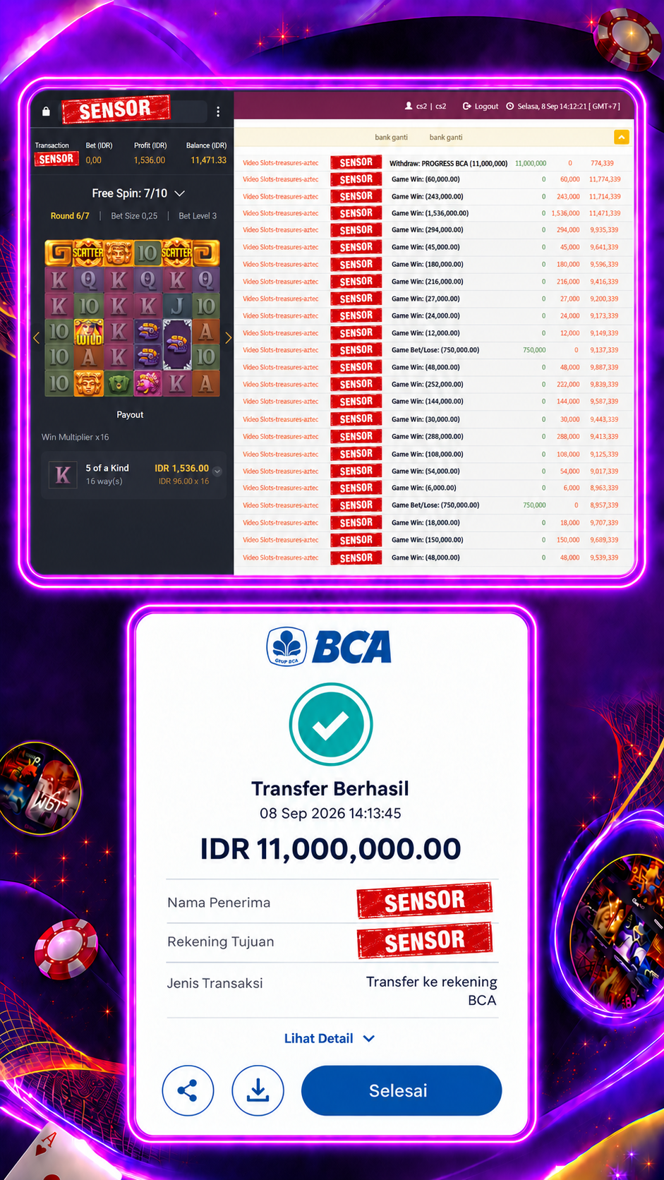 Bukti Jackpot