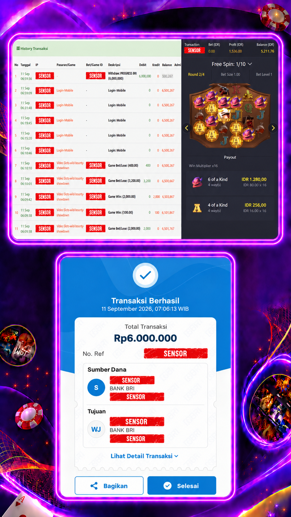 Bukti Jackpot